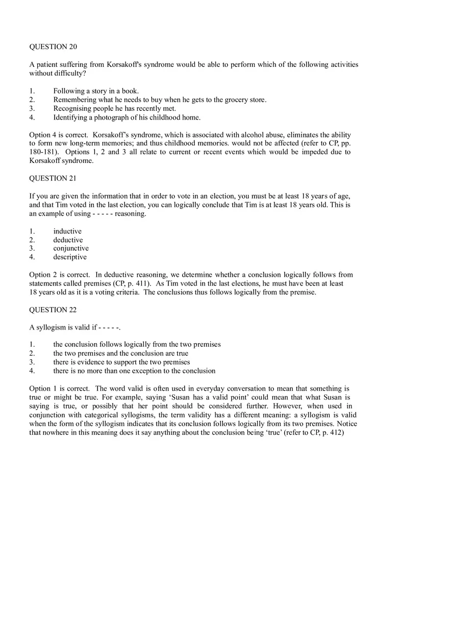 Cognitive Psychology - Assignment Feedback - Page 9