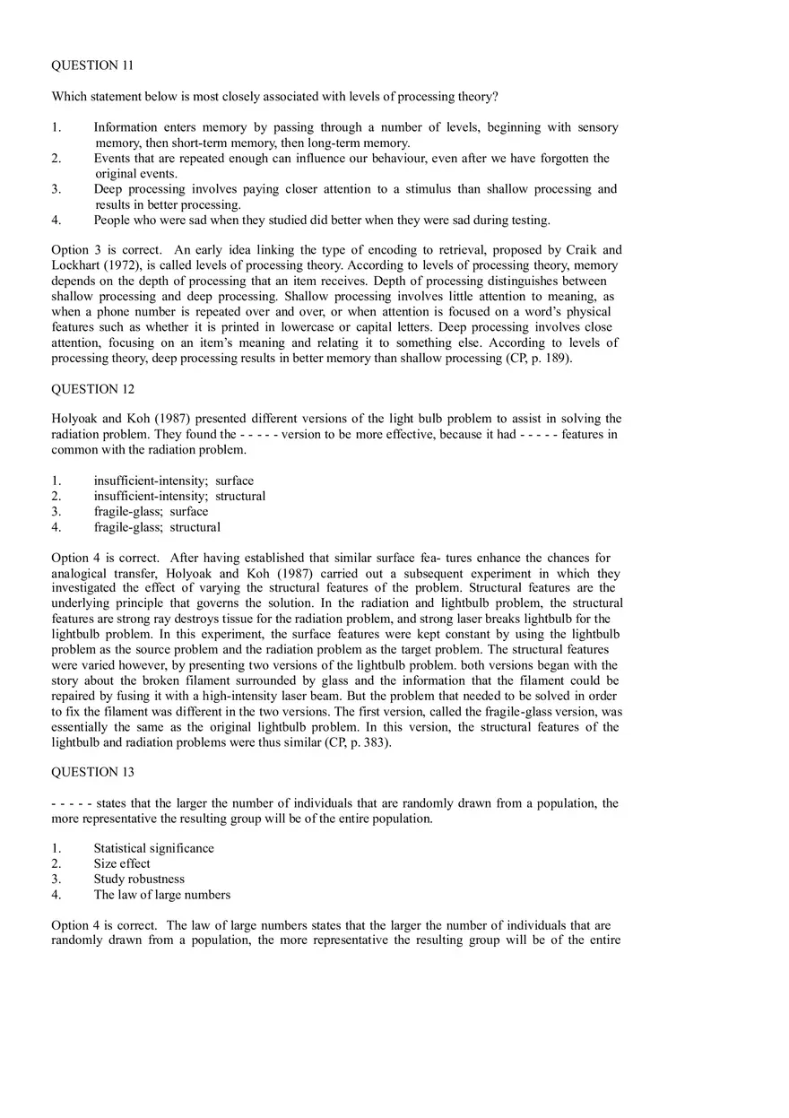 Cognitive Psychology - Assignment Feedback - Page 6