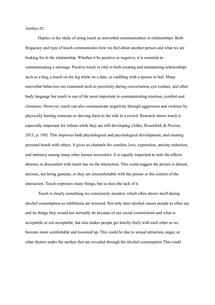 The Role of Haptics in Nonverbal Communication - Page 1