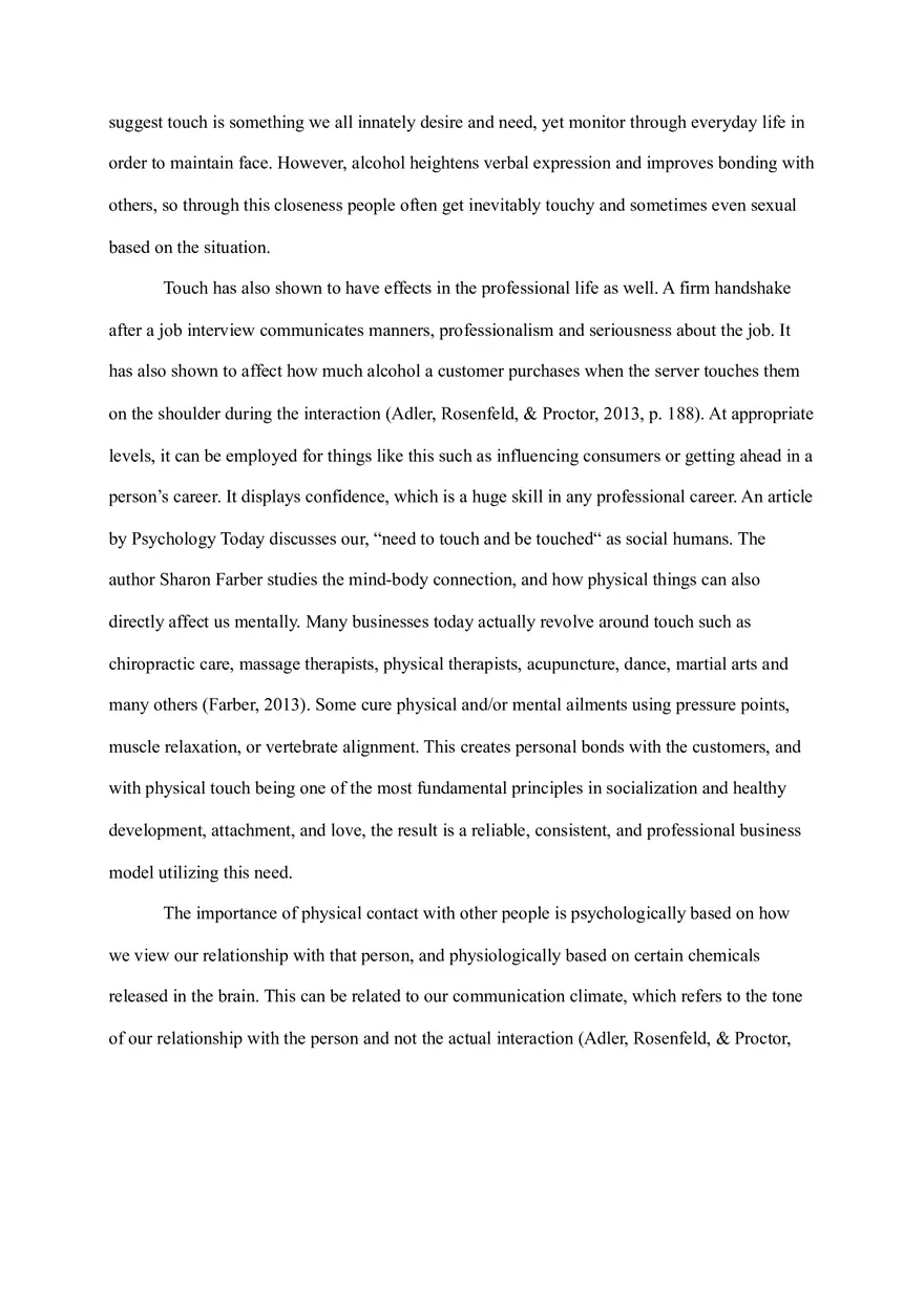The Role of Haptics in Nonverbal Communication - Page 2