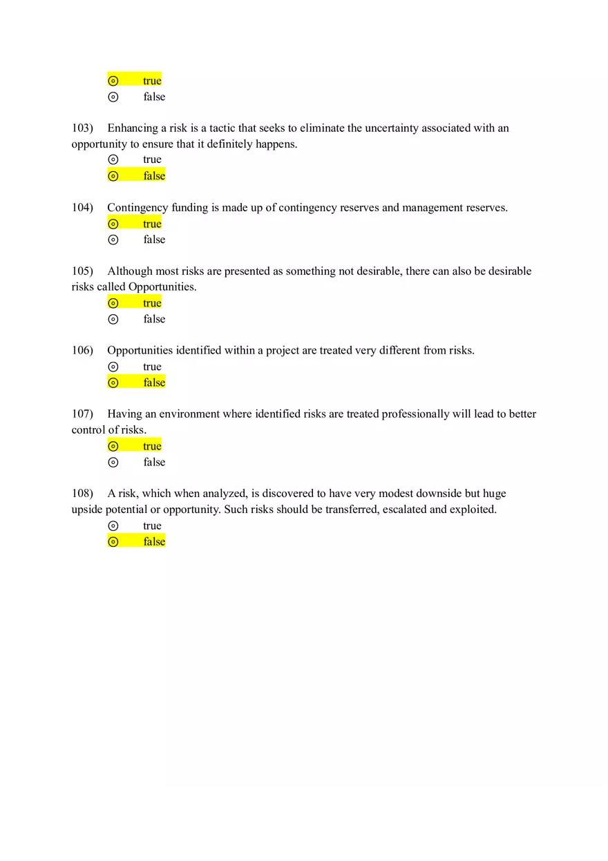 Project Management Test Bank Chapter 7 (Answers) - Page 10