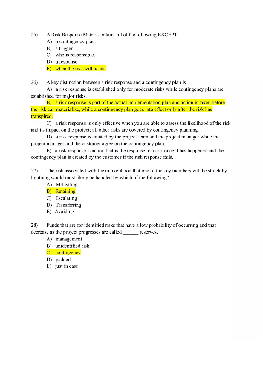 Project Management Test Bank Chapter 7 (Answers) - Page 14