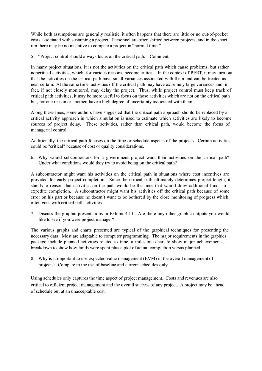 Discussion Questions on Project Management and Scheduling Part 1 - Page 2