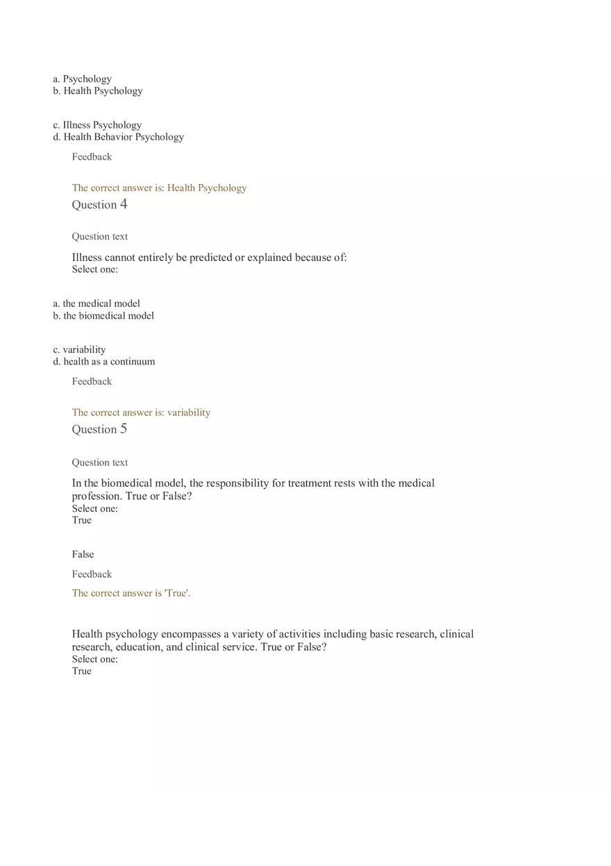 Health Psychology Quest I - Page 2