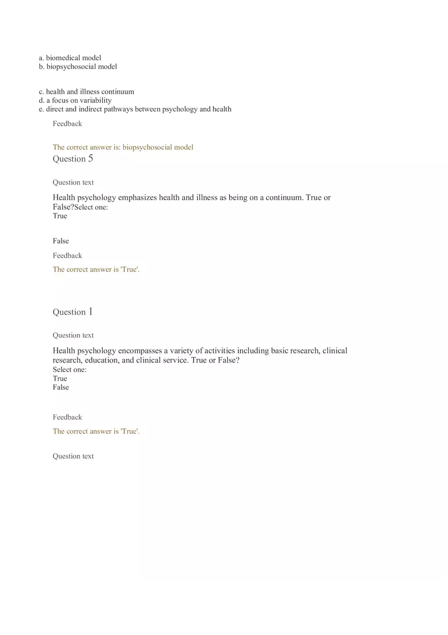 Health Psychology Quest I - Page 4