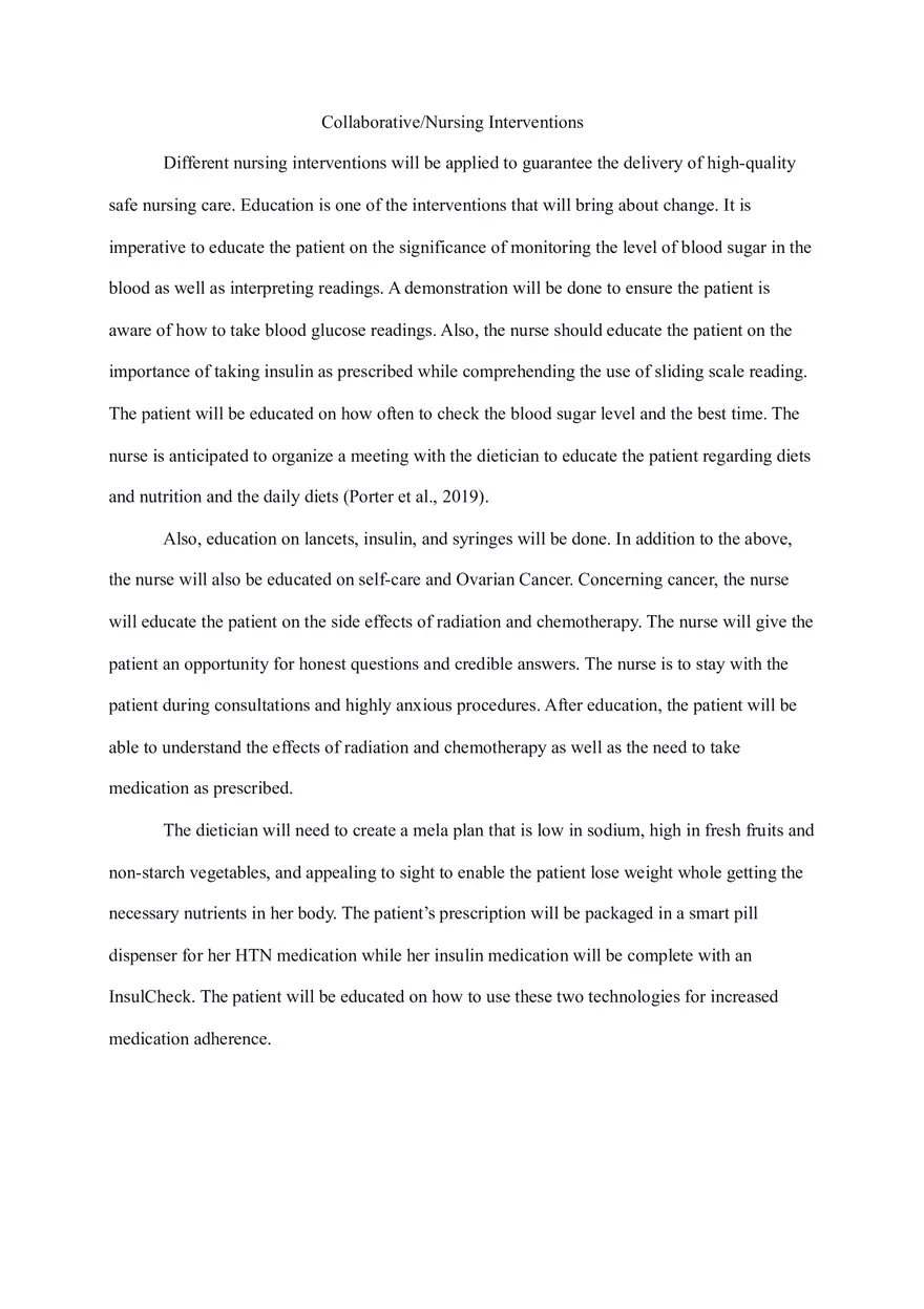 Care Plan - The Patient is a 56-year-old Obese Orthodox Woman - Page 3