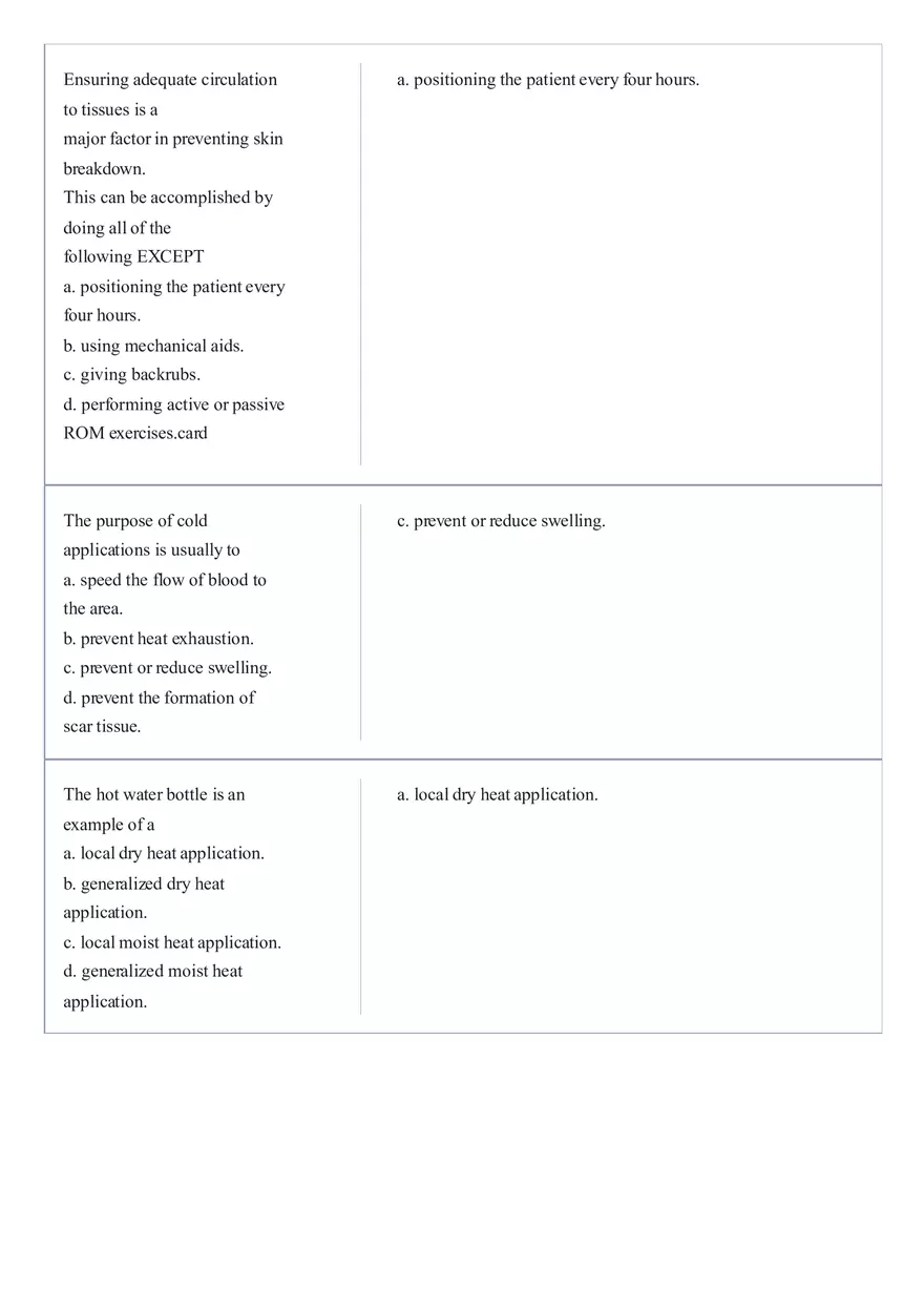 Practice Questions CNA State Exam Part 2 - Page 5