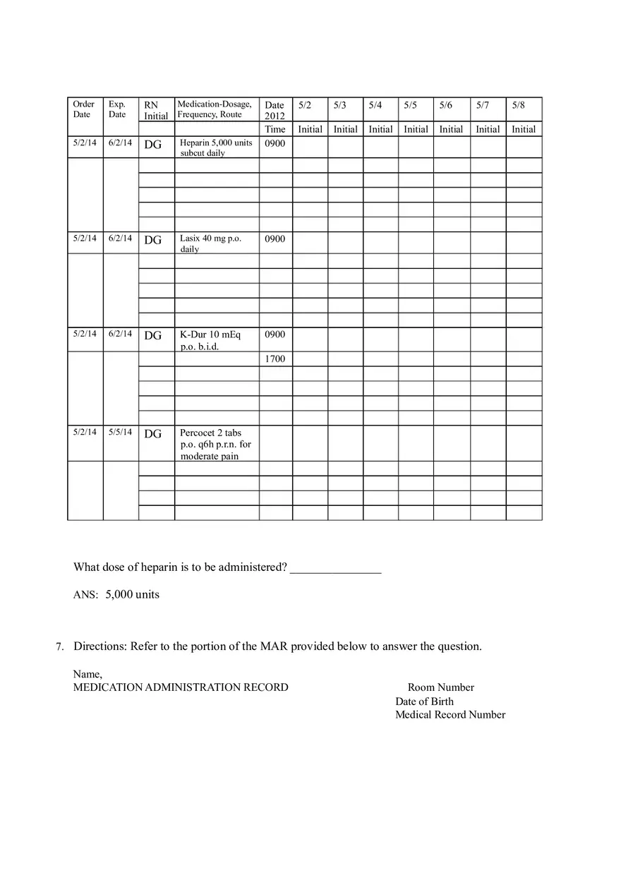 Math for Nursing (Understanding and Interpreting Medication Orders) - Page 7