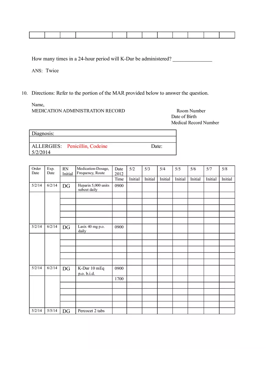 Math for Nursing (Understanding and Interpreting Medication Orders) - Page 11