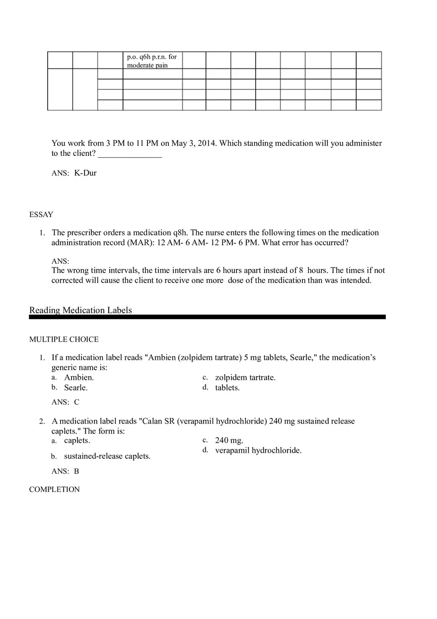 Math for Nursing (Understanding and Interpreting Medication Orders) - Page 12