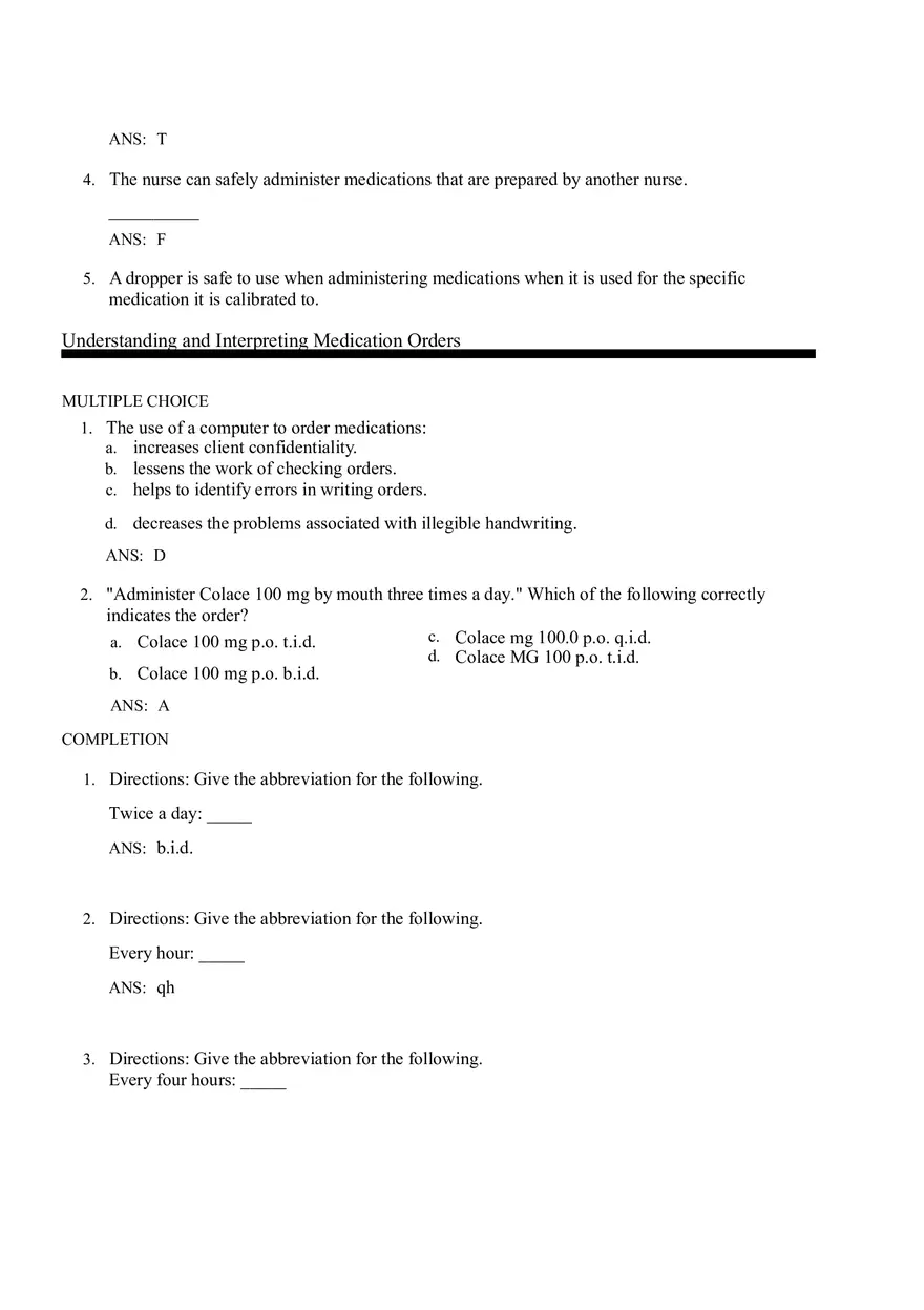 Math for Nursing (Understanding and Interpreting Medication Orders) - Page 14