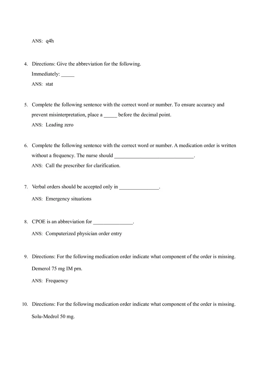 Math for Nursing (Understanding and Interpreting Medication Orders) - Page 15