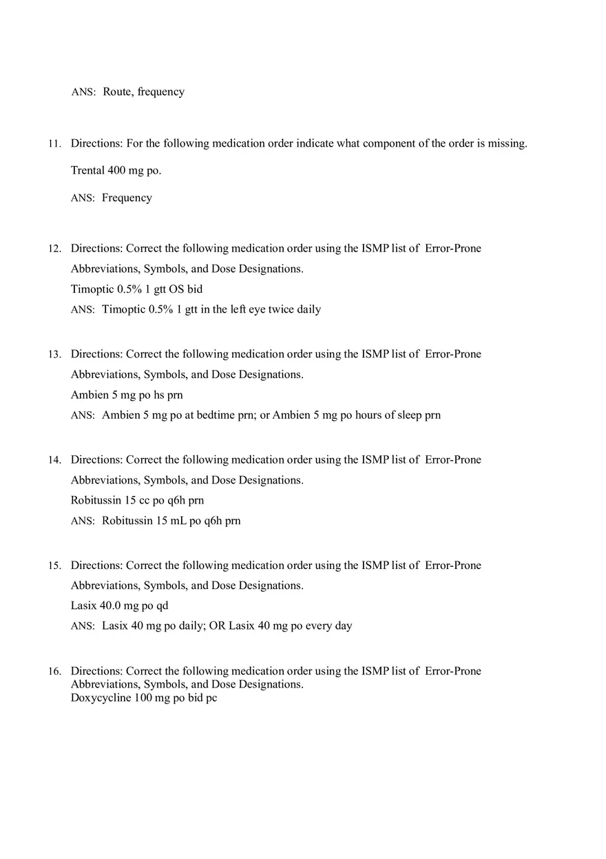 Math for Nursing (Understanding and Interpreting Medication Orders) - Page 16