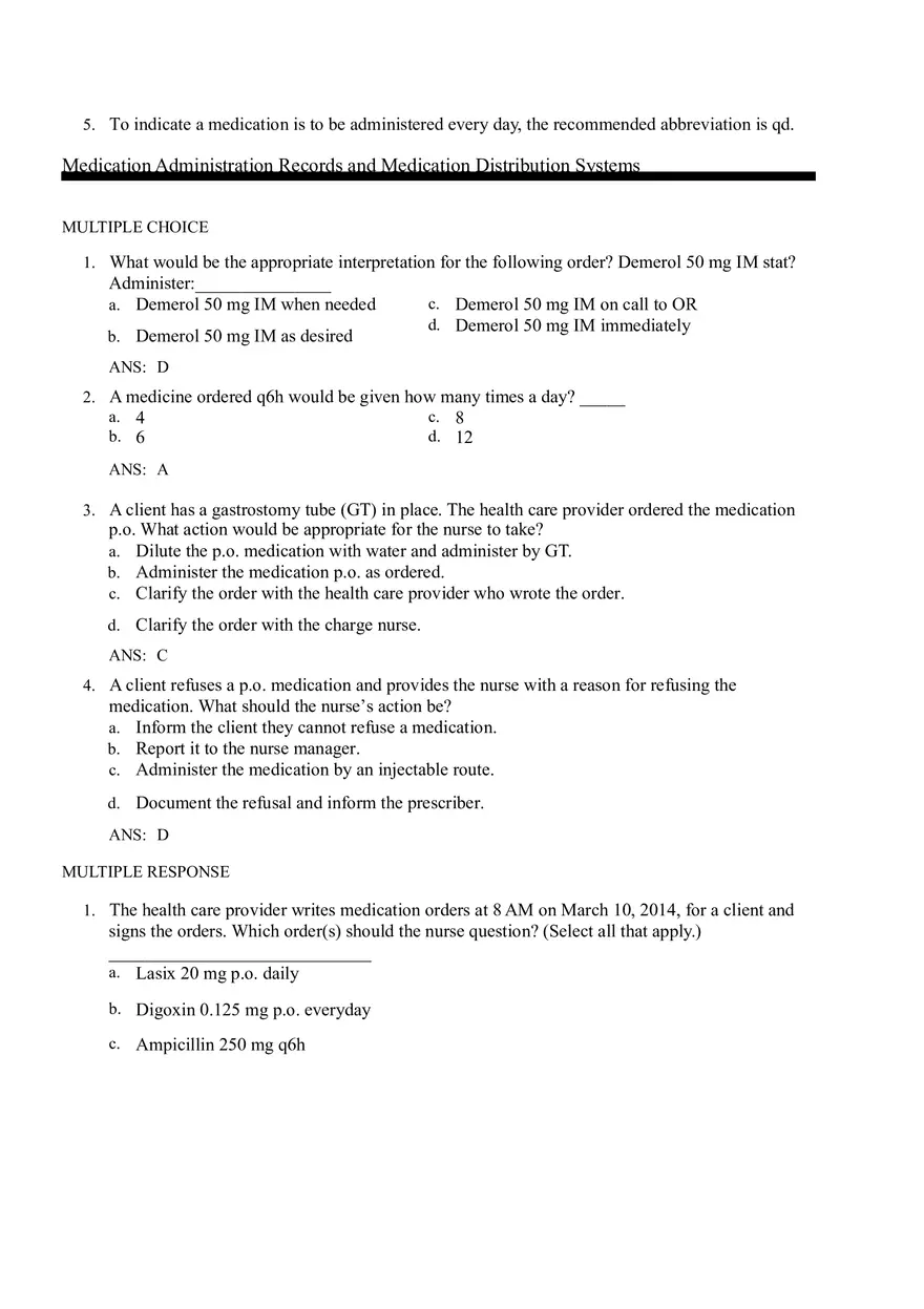 Math for Nursing (Understanding and Interpreting Medication Orders) - Page 18