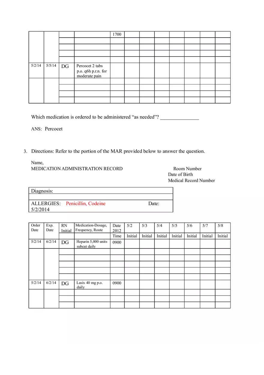 Math for Nursing (Understanding and Interpreting Medication Orders) - Page 3