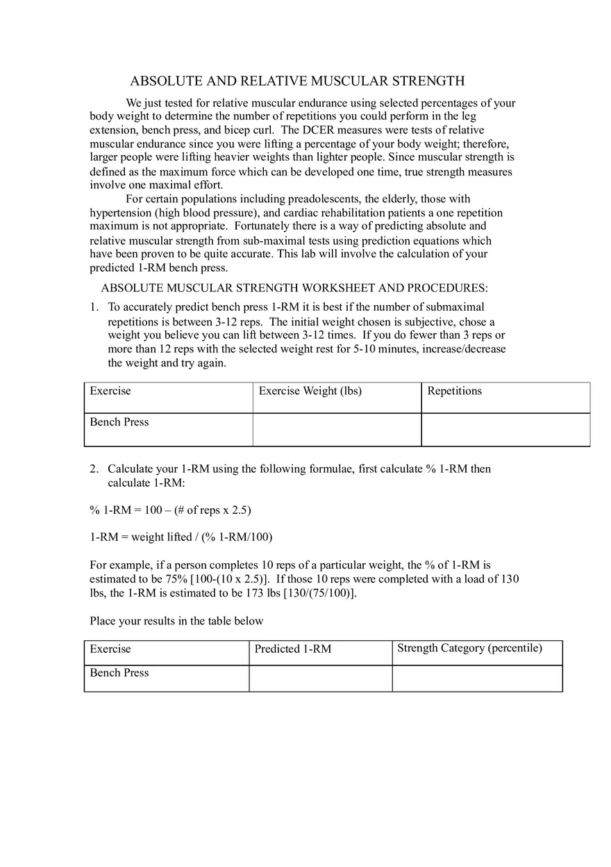 Relative Muscular Endurance and Absolute Muscular Strength - Page 4