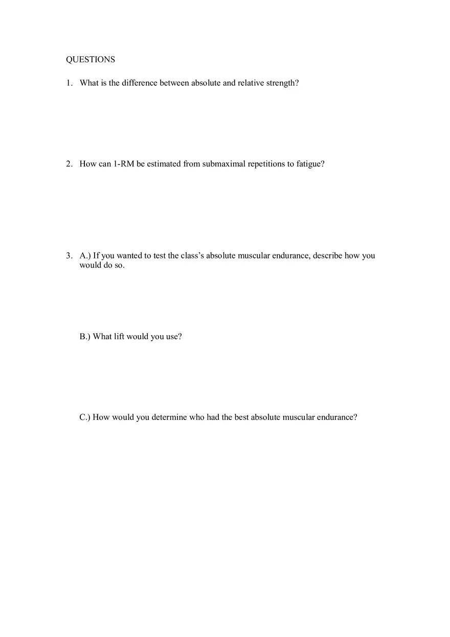 Relative Muscular Endurance and Absolute Muscular Strength - Page 6