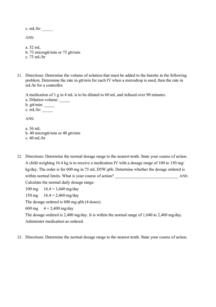 Math for Nursing (Critical Care Calculations) - Page 3