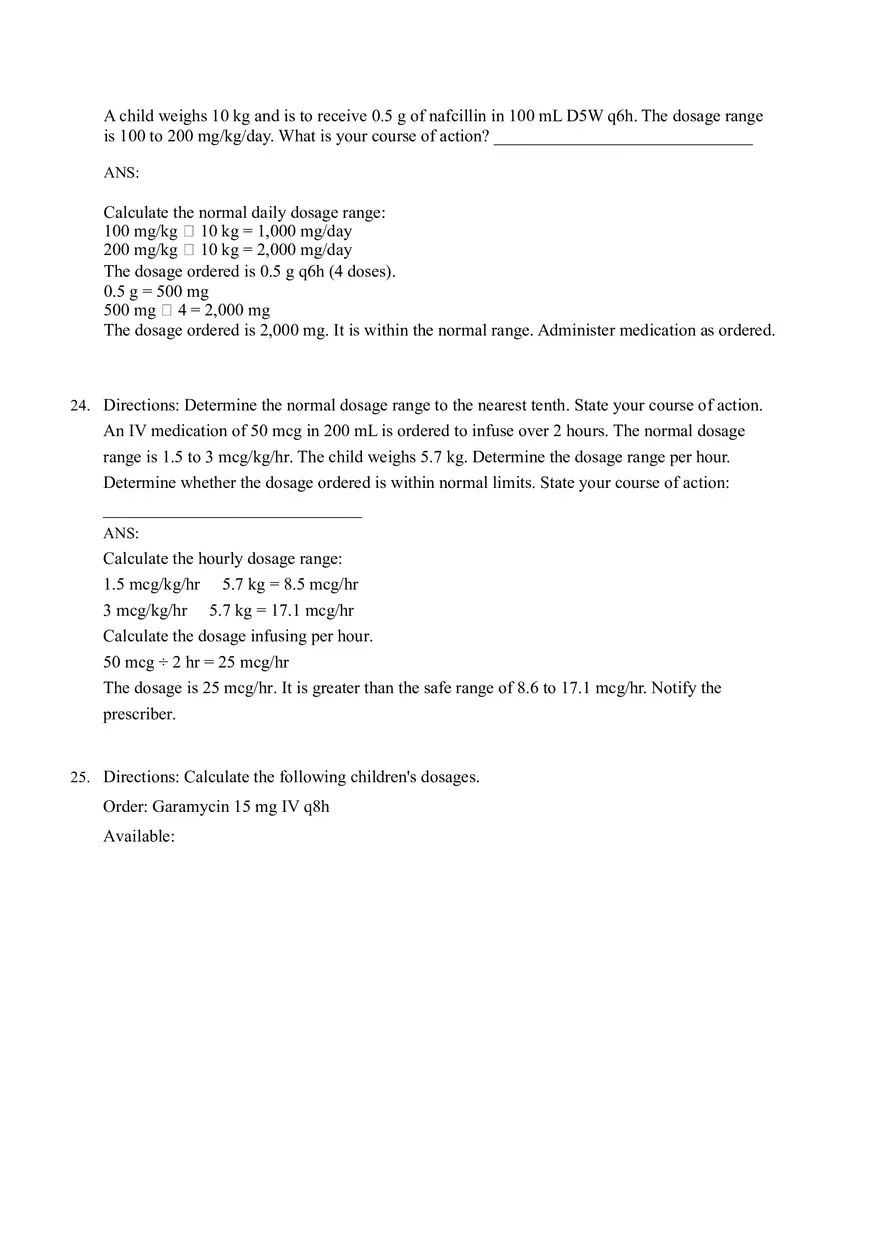 Math for Nursing (Critical Care Calculations) - Page 4