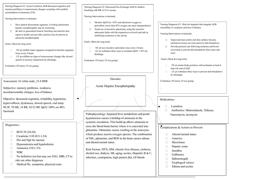 Concept Map on Encephalopathy for Clinicals - Page 1