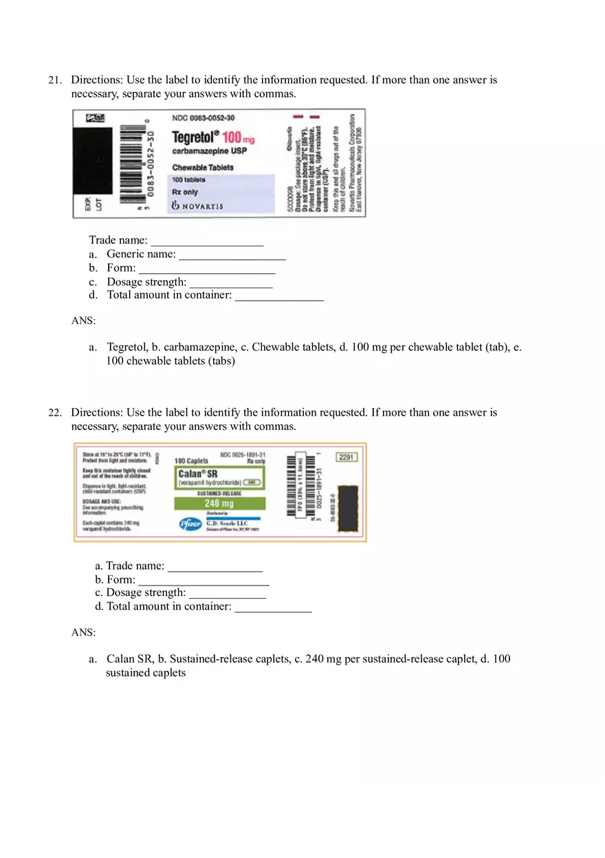 Math for Nursing (Dosage Calculation Using the Ratio) - Page 1