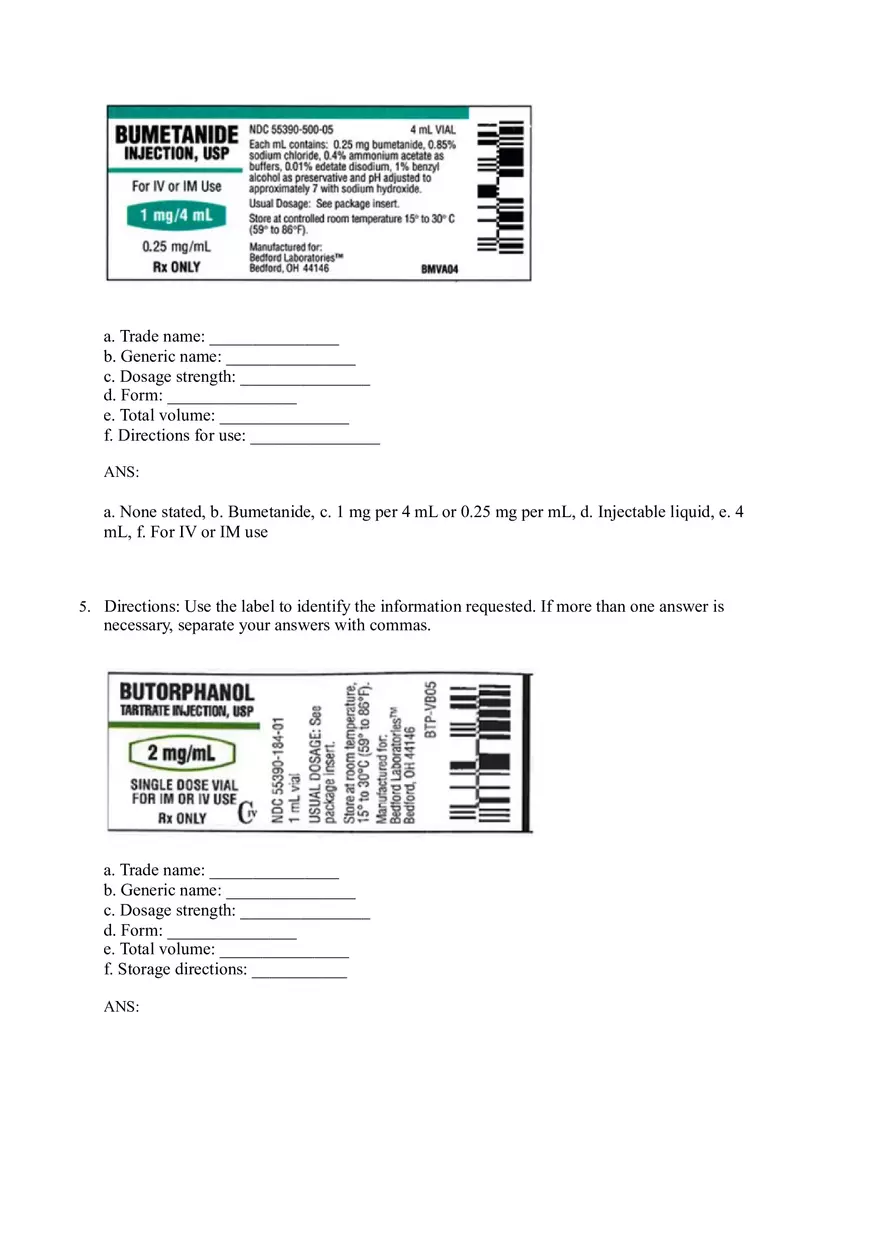 Math for Nursing (Reading Medication Labels) - Page 7