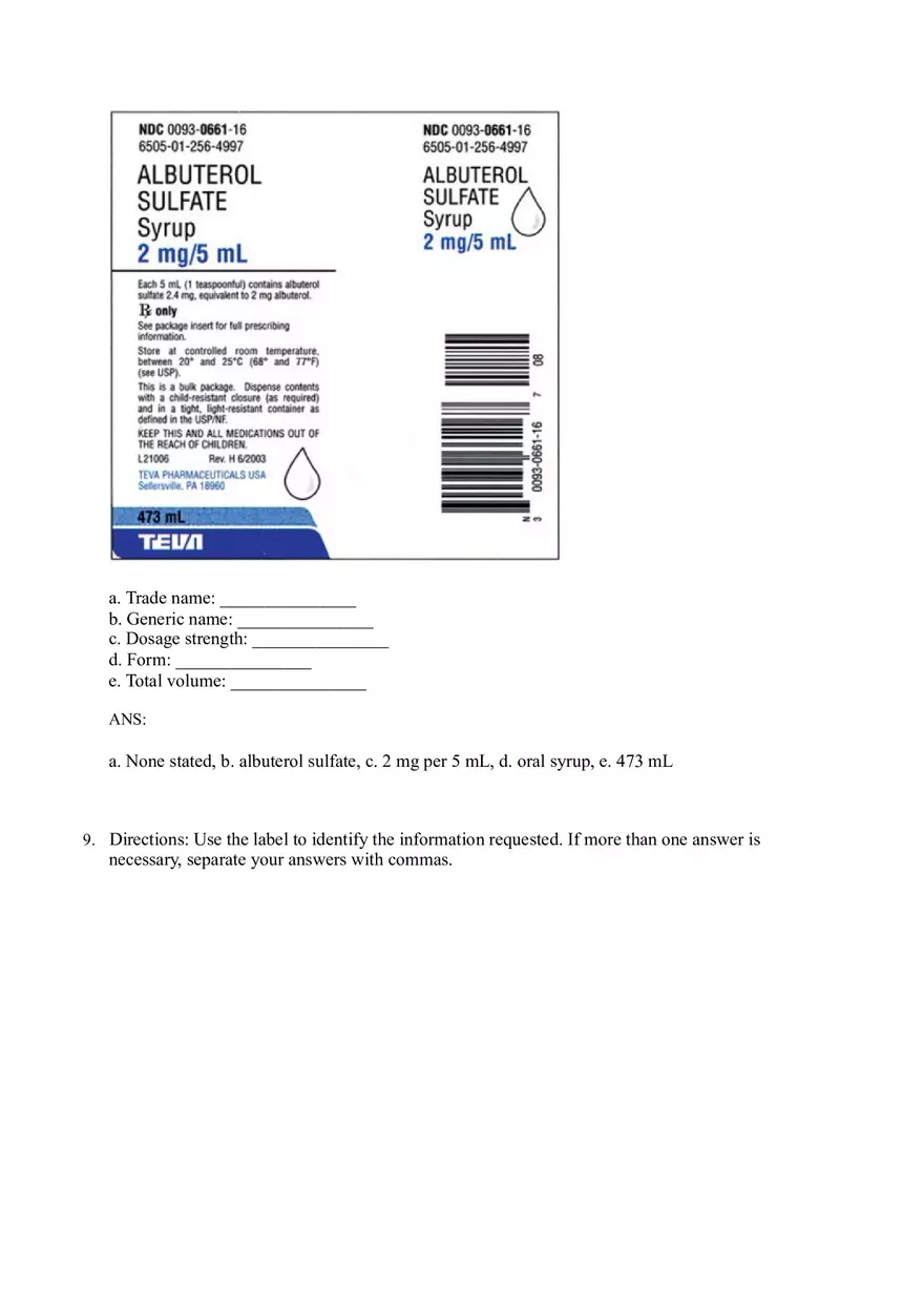 Math for Nursing (Reading Medication Labels) - Page 10