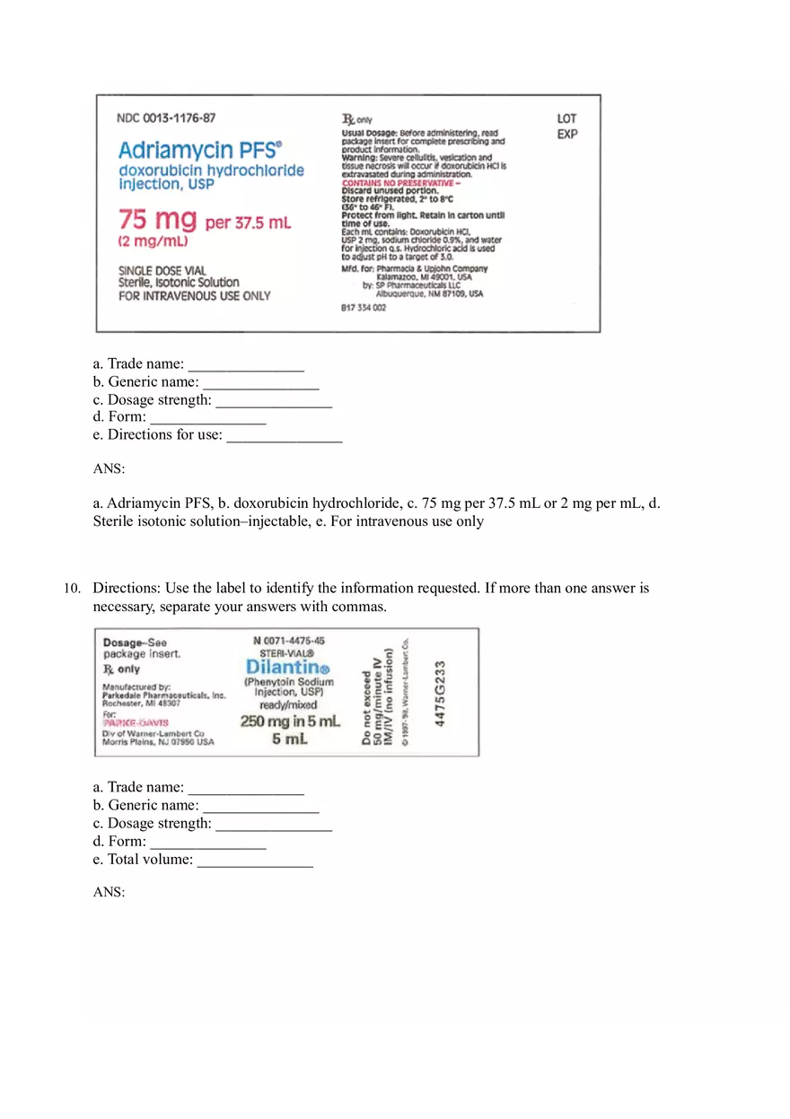 Math for Nursing (Reading Medication Labels) - Page 11
