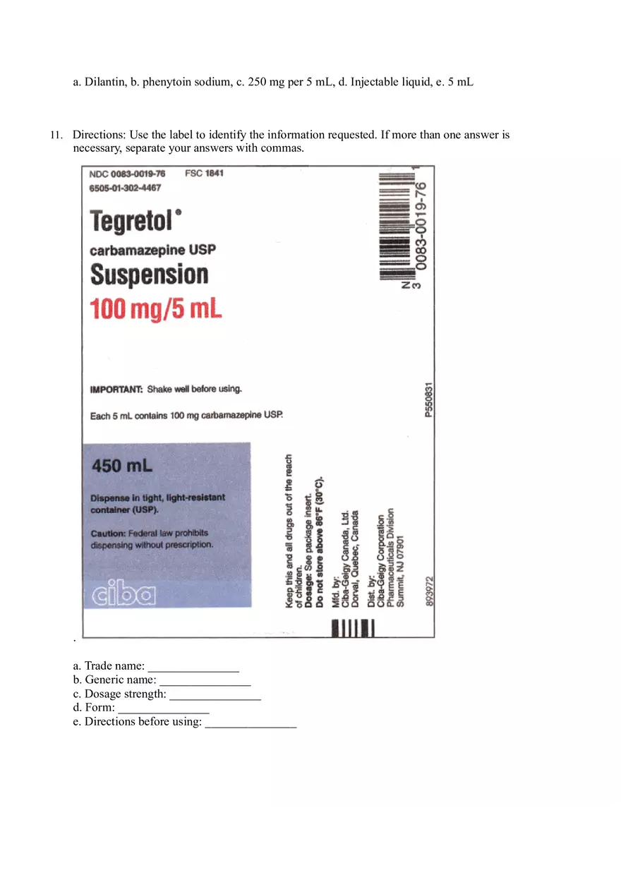 Math for Nursing (Reading Medication Labels) - Page 12