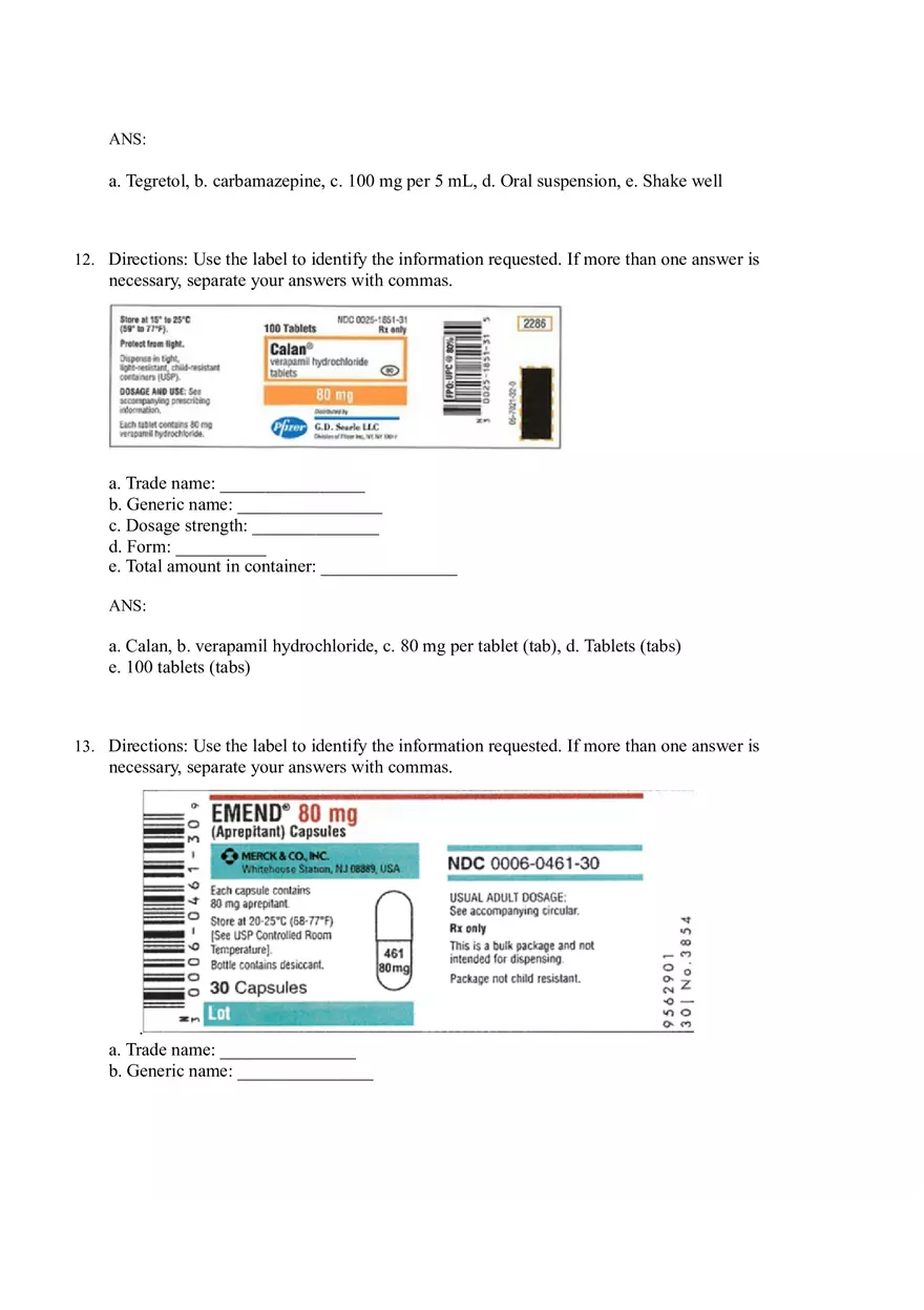 Math for Nursing (Reading Medication Labels) - Page 13