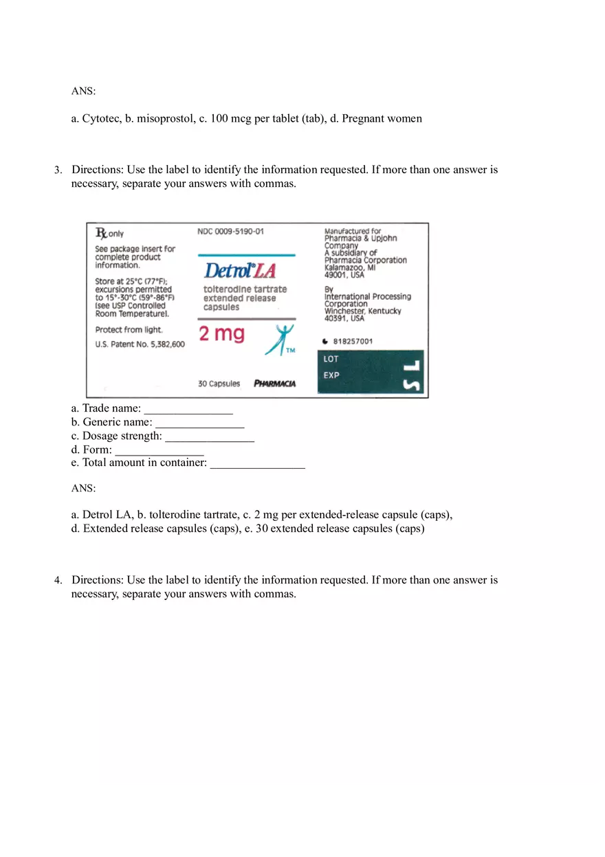 Math for Nursing (Reading Medication Labels) - Page 2
