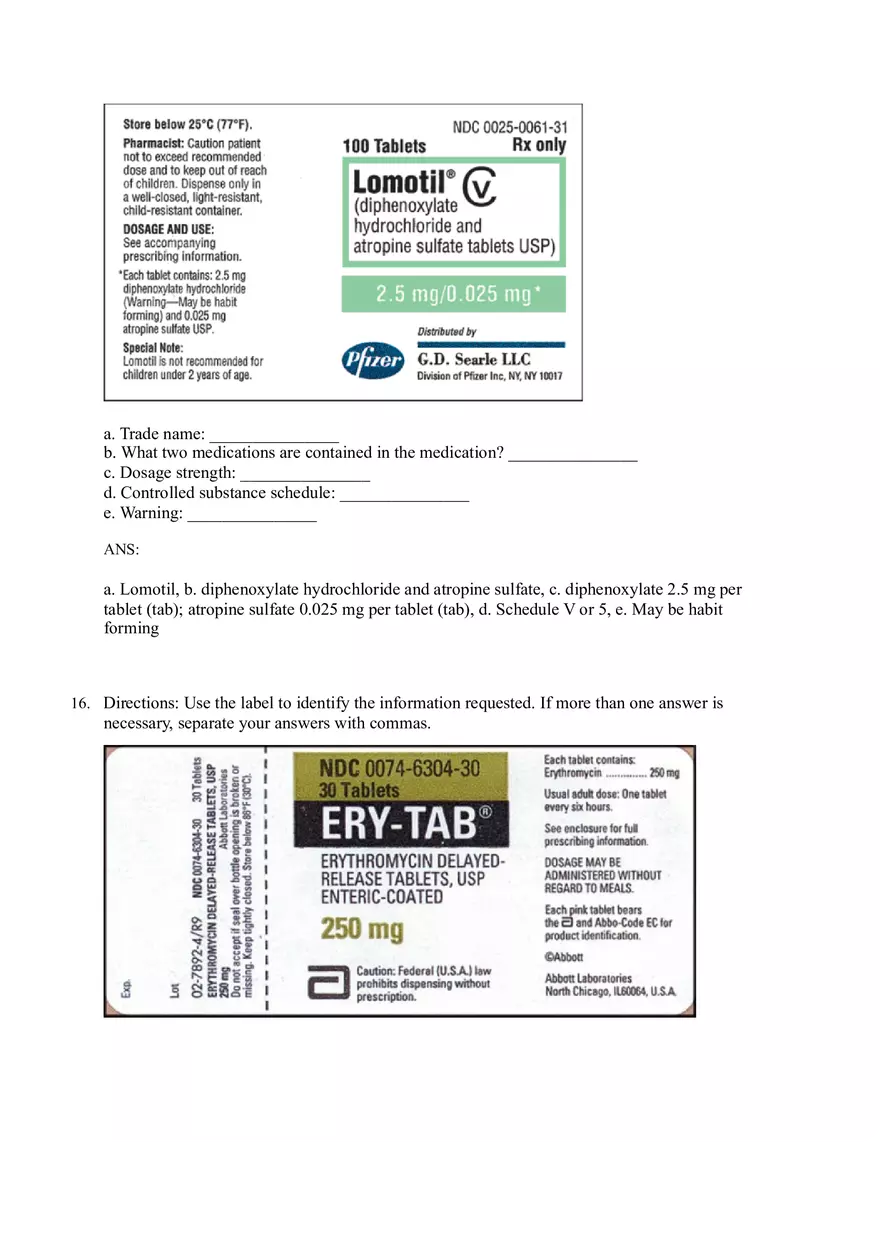 Math for Nursing (Reading Medication Labels) - Page 3