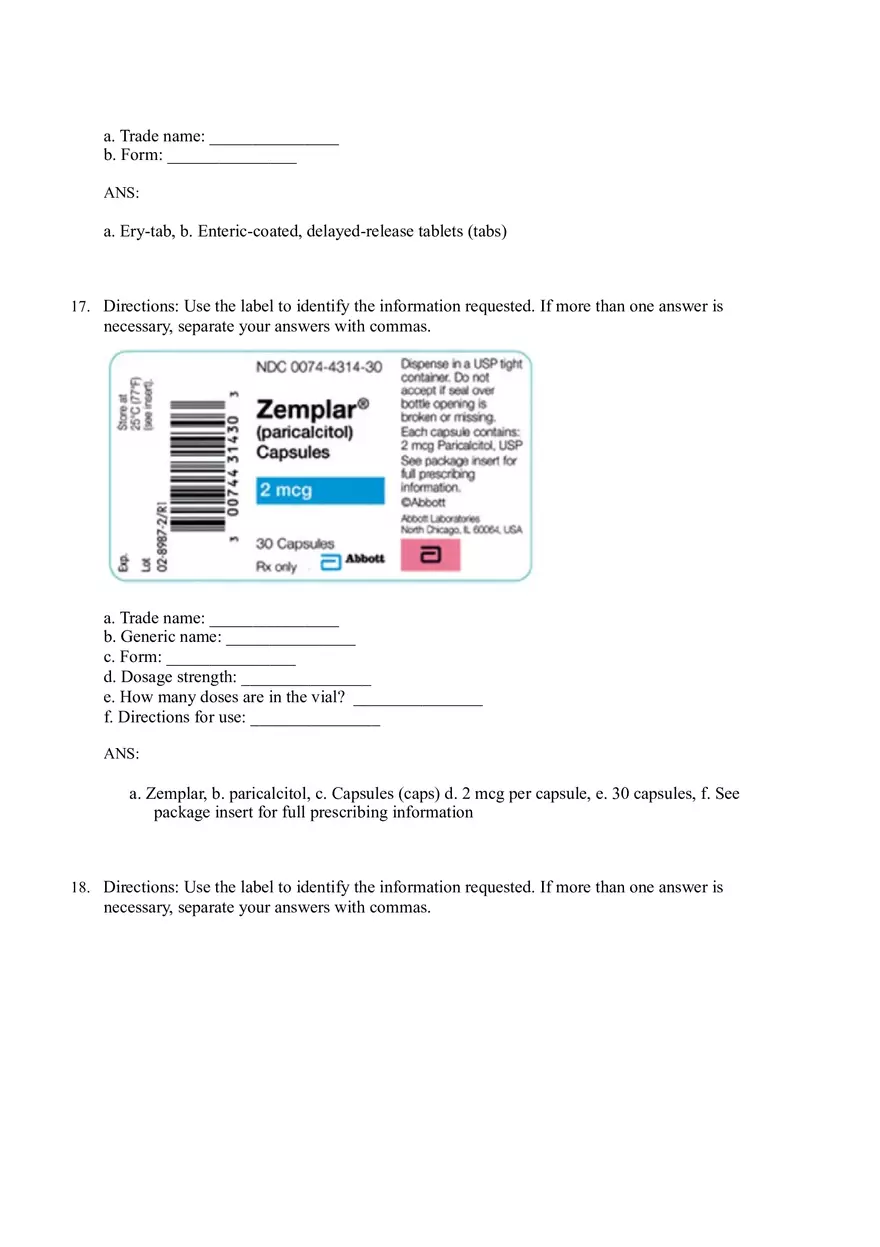 Math for Nursing (Reading Medication Labels) - Page 4