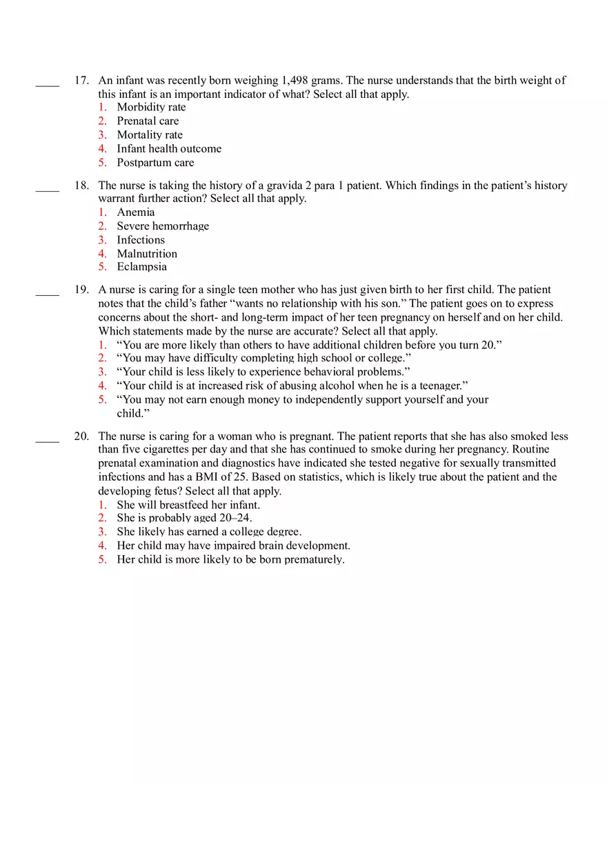Nursing Trends and Issues Testbank - Page 9