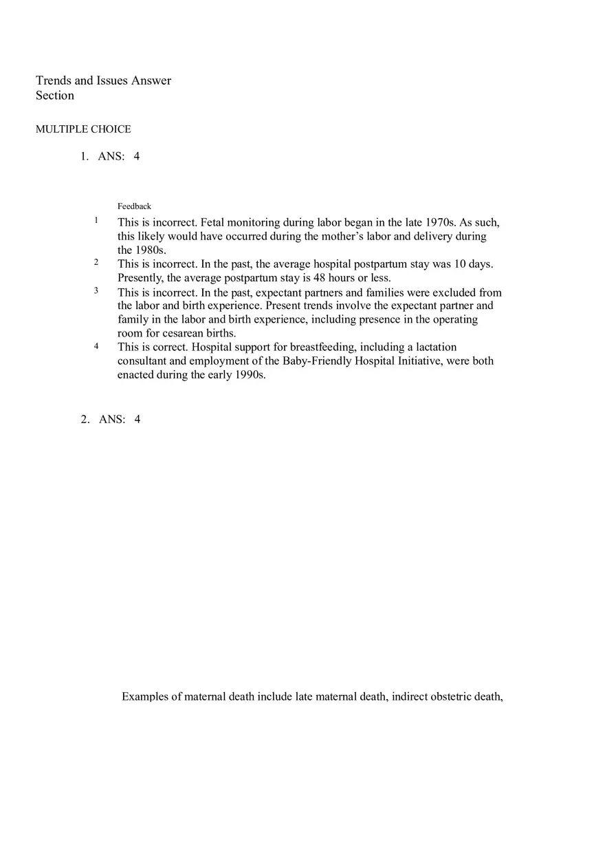 Nursing Trends and Issues Testbank - Page 10