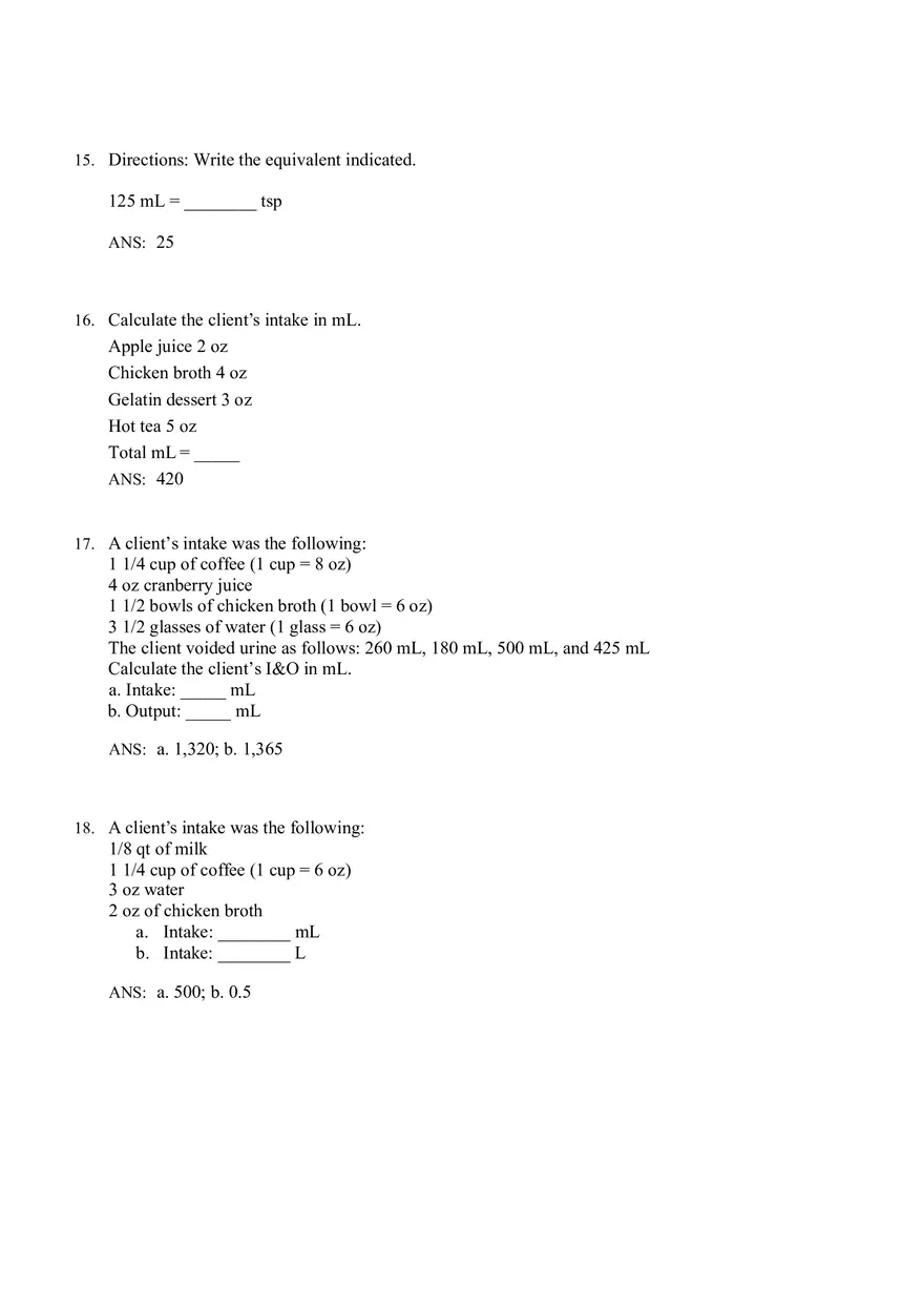 Math for Nursing (Metric System) - Page 11