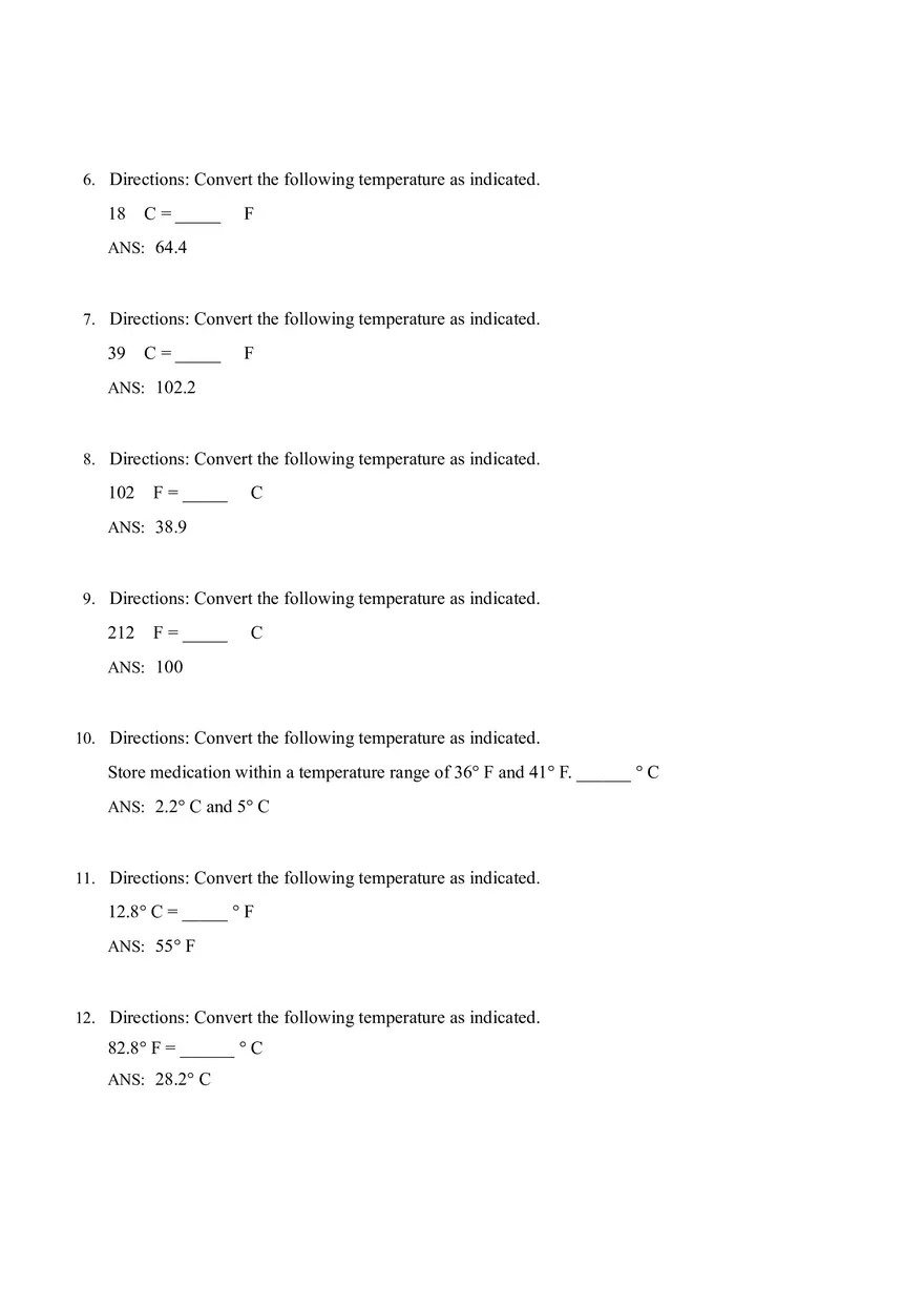 Math for Nursing (Metric System) - Page 15