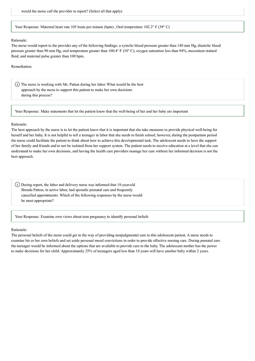 Nursg Care of Infant Quiz - Page 2