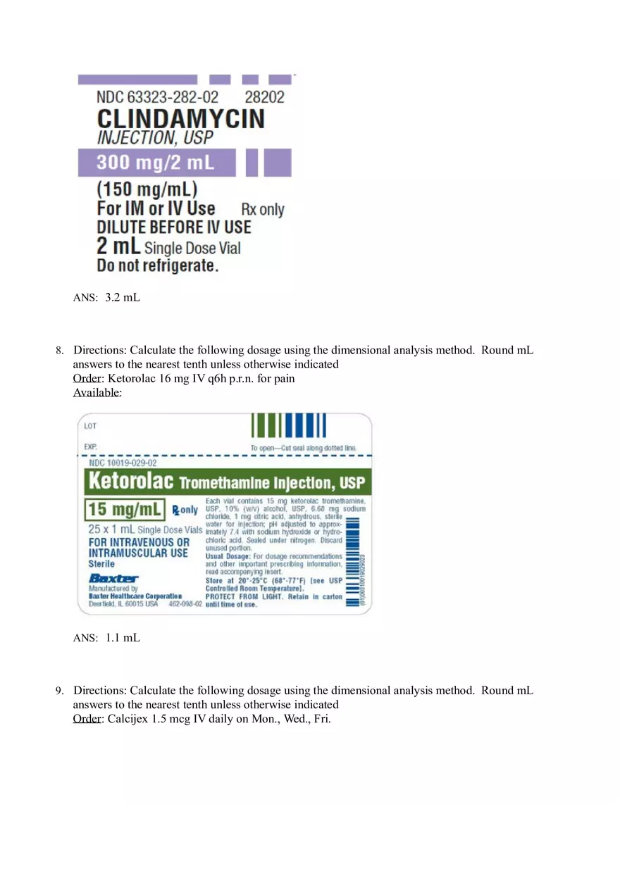 Math for Nursing (Dosage Calculation Using the Dimensional Analysis Method) - Page 11