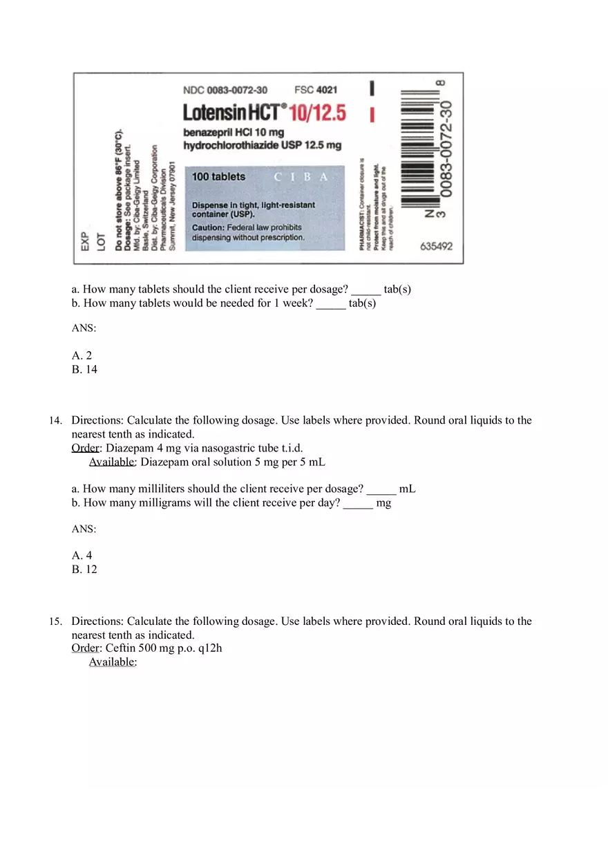 Math for Nursing (Dosage Calculation Using the Dimensional Analysis Method) - Page 18
