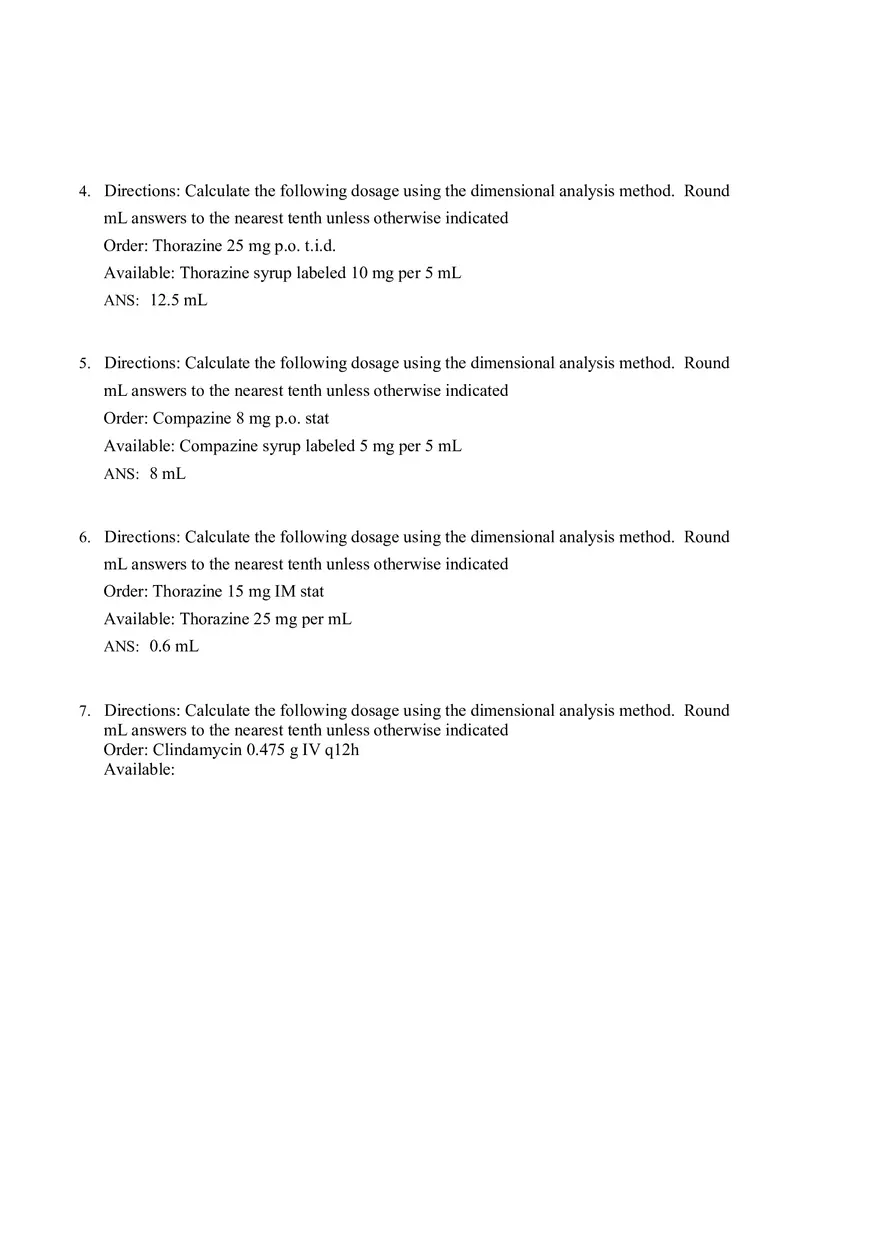 Math for Nursing (Dosage Calculation Using the Dimensional Analysis Method) - Page 2