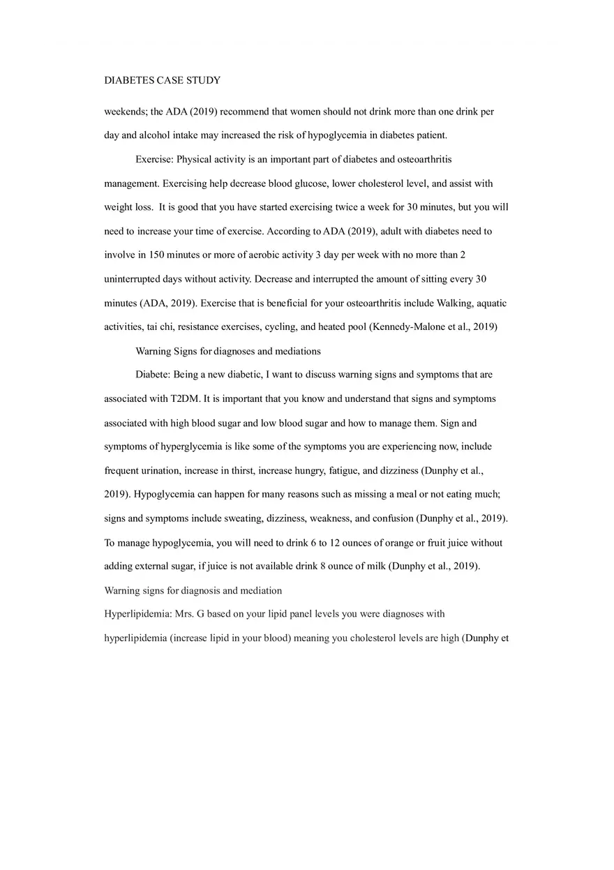 Primary Care of the Maturing and Aged Family Diabetes Case Study - Page 7