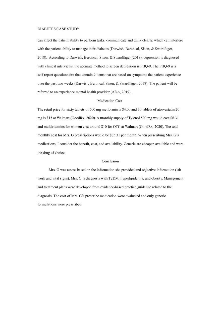 Primary Care of the Maturing and Aged Family Diabetes Case Study - Page 10