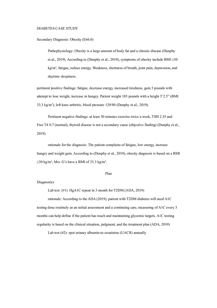 Primary Care of the Maturing and Aged Family Diabetes Case Study - Page 3