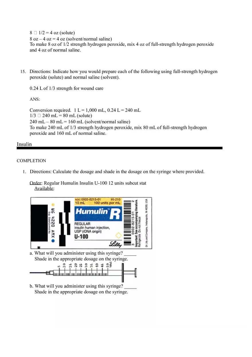 Math for Nursing (Insulin) - Page 15
