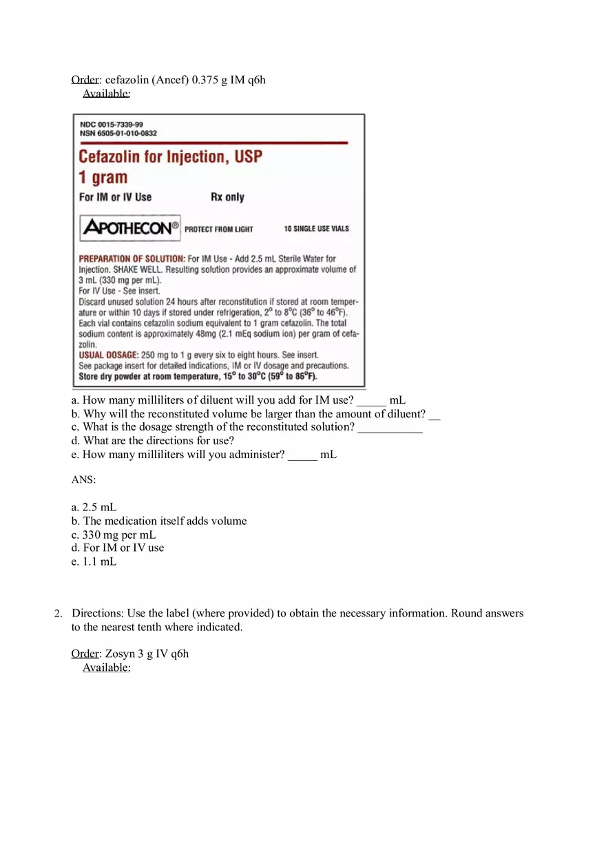 Math for Nursing (Insulin) - Page 1