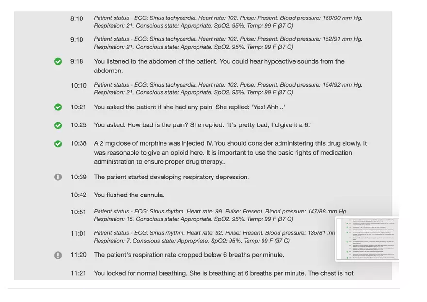 Surgical Scenario Doris Bowman Feedback Log vSim - Page 4