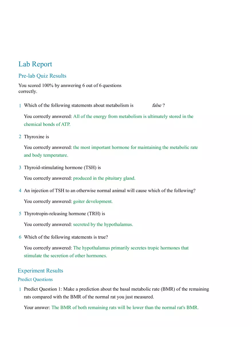 Metabolism and Hormonal Regulation in Endocrinology - Page 1