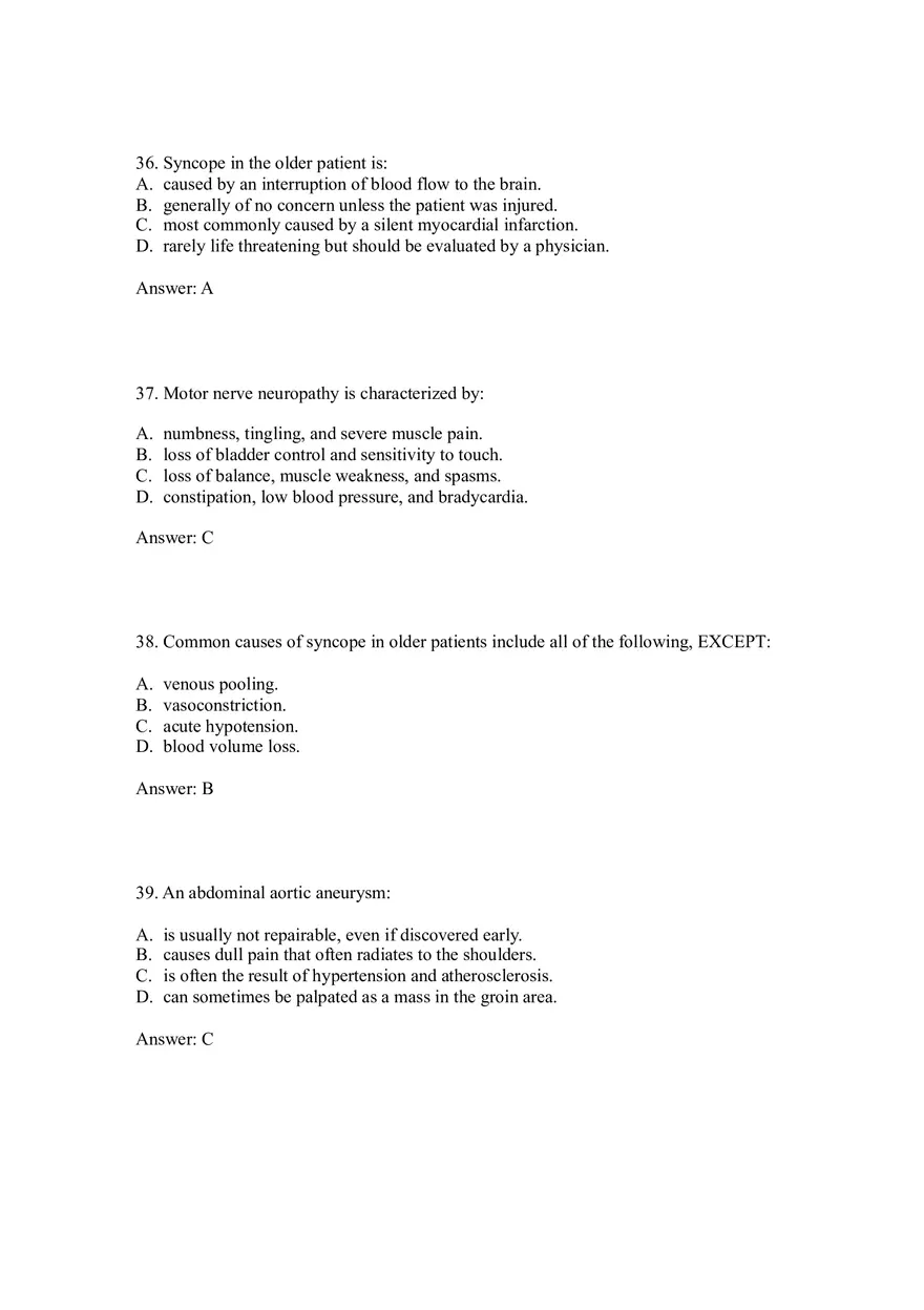 Effective Communication and Assessment Strategies for Elderly Patients 36-67 Answers - Page 1
