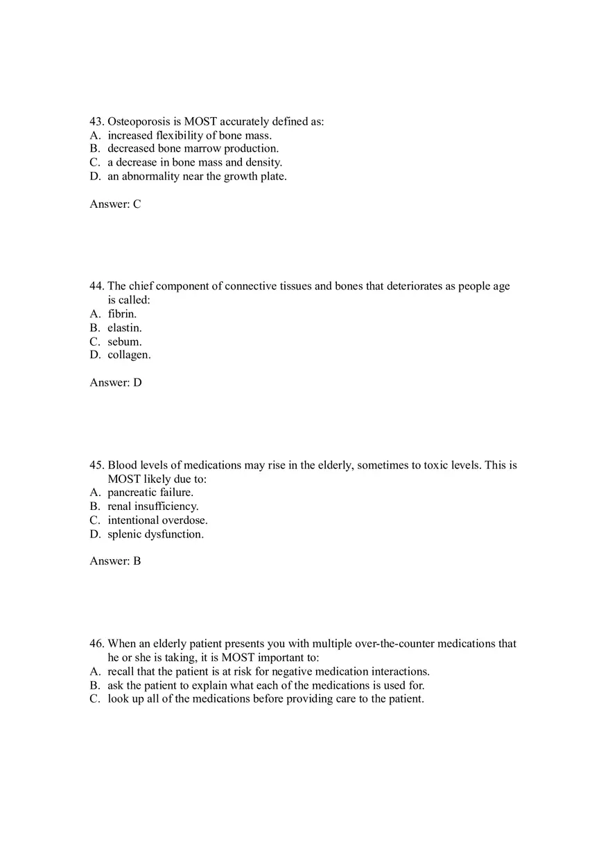 Effective Communication and Assessment Strategies for Elderly Patients 36-67 Answers - Page 3